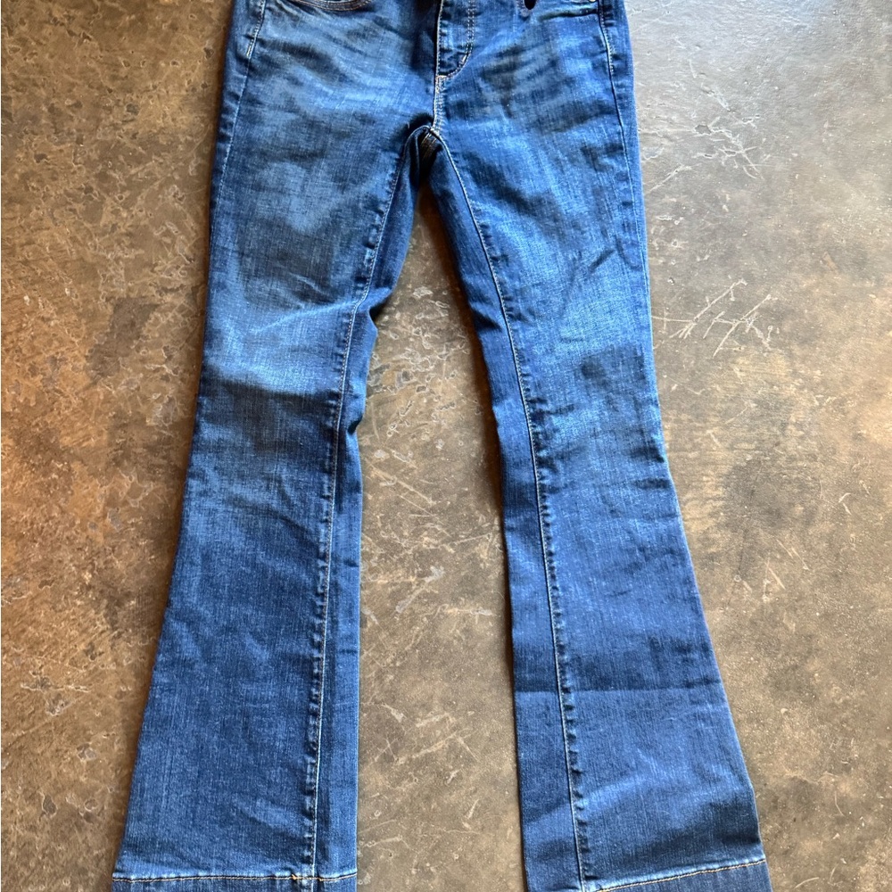 LOFT Women's Flare Jeans in Deep Blue
